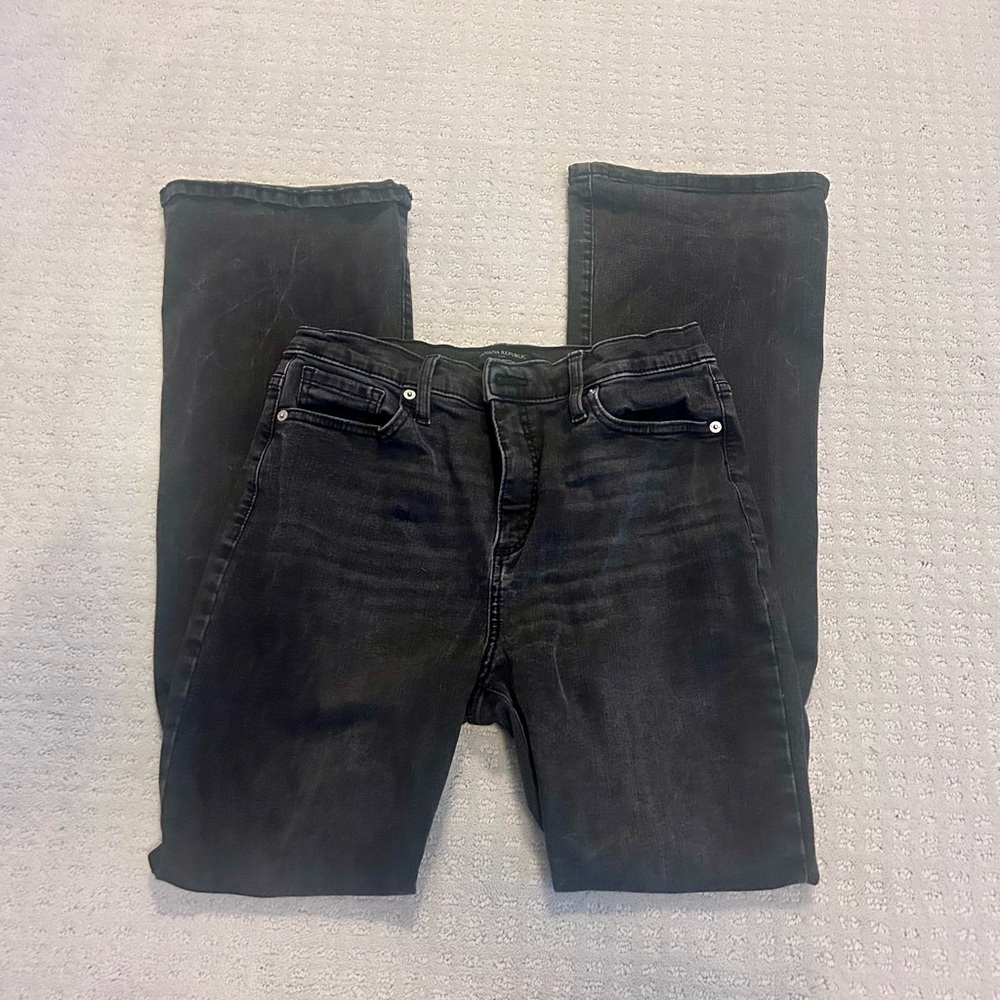 Banana Republic High Rise Bootcut Black Jeans, Women’s Medium or 29/8